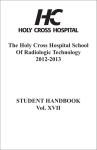 The Holy Cross Hospital School Of Radiologic Technology 2012