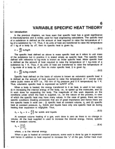 variable specific heat theory