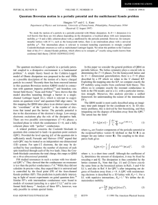 Quantum Brownian motion in a periodic potential and the