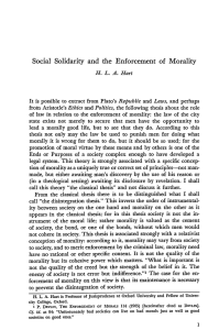 Social Solidarity and the Enforcement of Morality