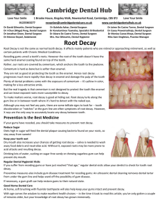 Root Decay - The Hub Dental Practice