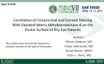 Correlation of Conjunctival and Corneal Staining With Elevated