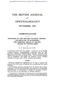 TRACHOMA IN THE BRITISH COLONIAL EMPIRE.—ITS RELATION