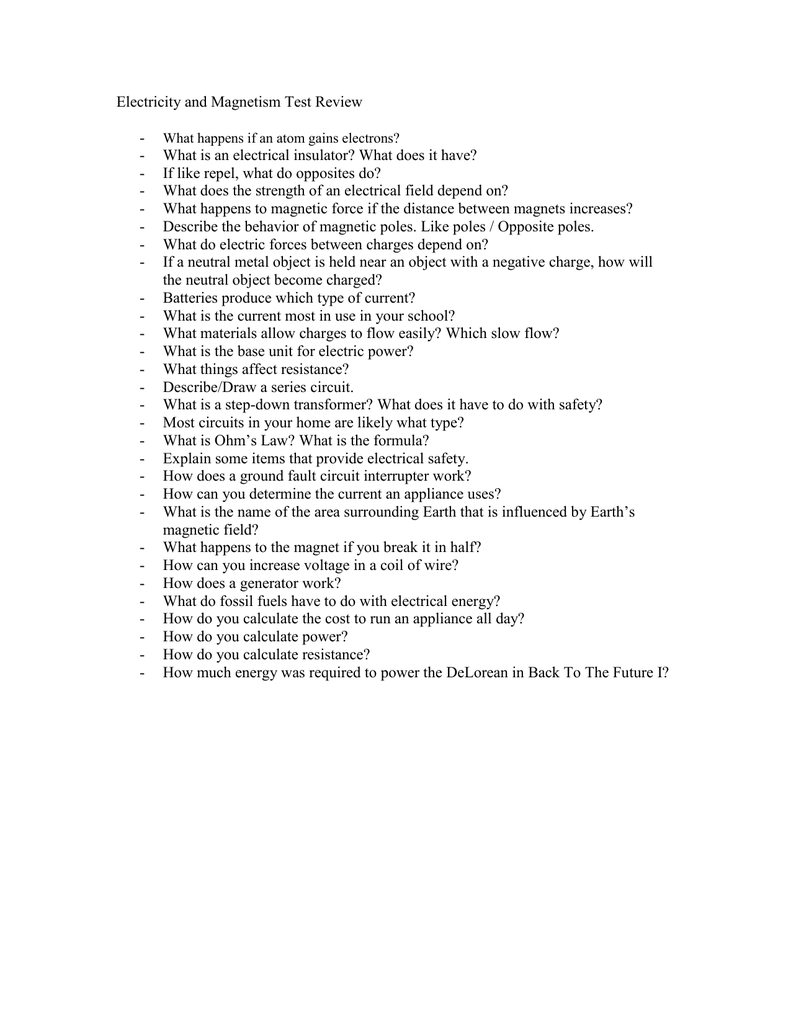 Electricity And Magnetism Test Review 001588203 1 54565d54a0393141a8b6ae420f0a6b Png