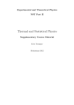 Thermal and Statistical Physics