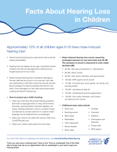 Facts About Hearing Loss in Children