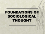 Foundations of Sociological thought