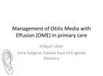 Management of Otitis Media with Effusion (OME) in primary care