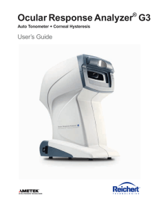 Ocular Response Analyzer® G3