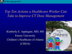 CT Dose Summit 2011