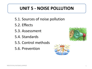 unit 5 - noise pollution