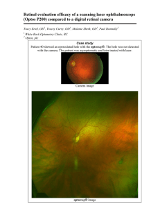 Retinal evaluation efficacy of a scanning laser ophthalmoscope