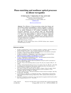 Phase-matching and nonlinear optical processes - jalali