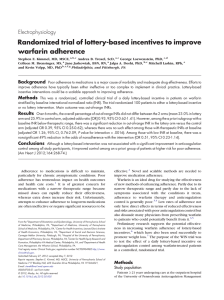 Randomized trial of lottery-based incentives to improve warfarin