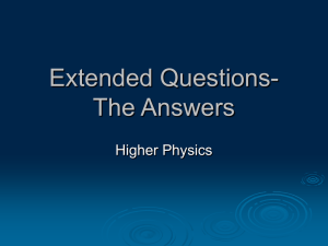 Extended Questions- The Answers