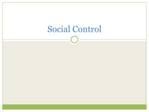 Informal and Formal Social Control