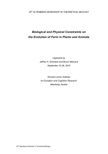 Biological and Physical Constraints on the Evolution of Form in