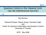 Quantum Control in the Classical Limit: Can the