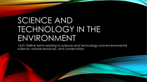 Science and technology in the environment