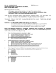 bio 241 – fall 2009 – examination #1