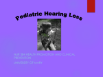 Pediatric Hearing Loss