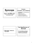 Syncope - OSU CCME account - The Ohio State University