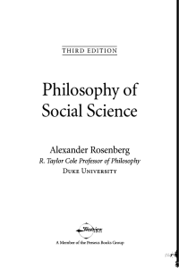 Philosophy of Social Science