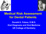 The Medical History and Risk Assessment