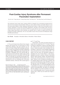 Post-Cardiac Injury Syndrome after Permanent Pacemaker