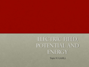 Electric field, potential and energy