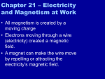 Chapter 21 – Electricity and Magnetism at Work