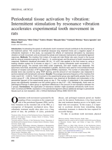 Periodontal tissue activation by vibration: Intermittent