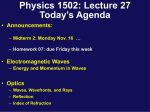 Lecture 27 - UConn Physics