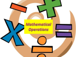 Mathematical Operations