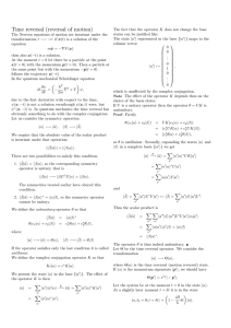 Time reversal (reversal of motion)