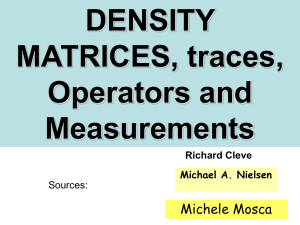 density matrices