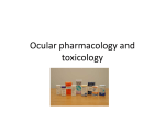 Ocular pharmacology and toxicology