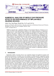 numerical analysis of middle ear pressure effects on