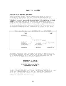 Unit 13: Social Psychology