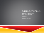 Different forms of energy