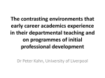The contrasting environments that early career academics
