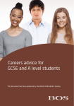 Careers advice for GCSE and A level students
