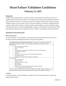 Heart Failure Validation Guidelines February 21, 2013