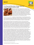 Can Financial Education Change Behavior?