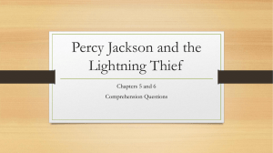 Percy Jackson and the Lightning Thief Power Point Chapters 5 and 6