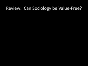 Theory and Methods: Is Sociology a Science?