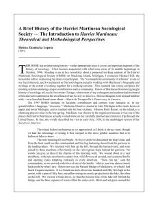 A Brief History of the Harriet Martineau Sociological Society — The