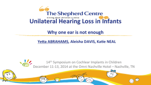 Unilateral Hearing Loss in Infants