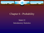 Chapter 6 - Probability