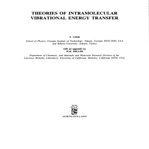 theories of intramolecular vibrational energy transfer